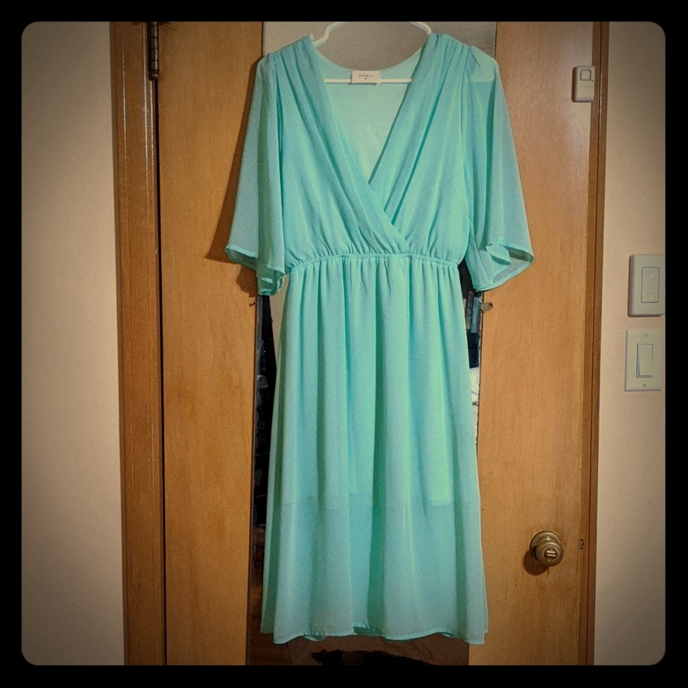 Chiffon V Neck Dress